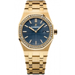 67651BA.ZZ.1261BA.02 Audemars Piguet Royal Oak Quartz 18K Yellow Gold Diamond Watch