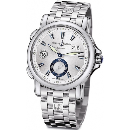 Ulysse Nardin GMT Big Date Mens Steel Bracelet Watch 243-55-7/91