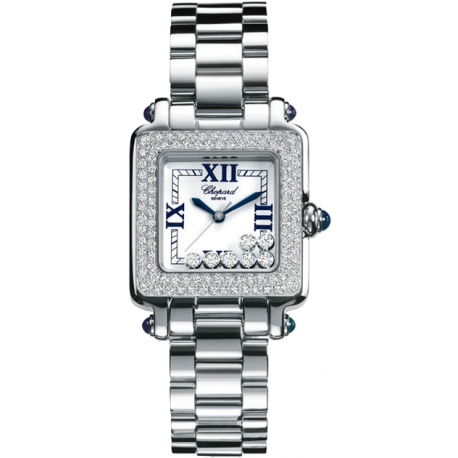 Chopard Happy Sport Square Diamond Womens Watch 278358-2004