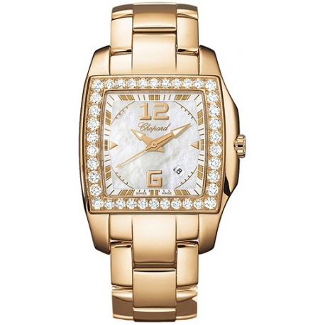 Chopard Two O Ten Womens Rose Gold Diamond Watch 107468-5001