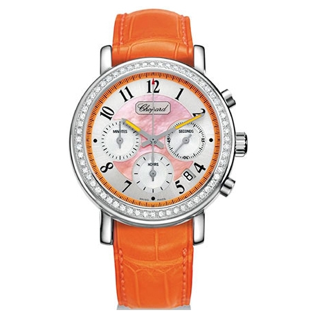 Chopard Elton John Womens Coral Dial Diamond Watch 178331-2003