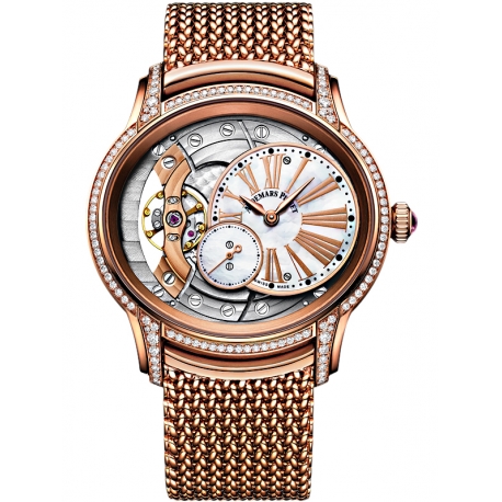 77247OR.ZZ.1272OR.01 Audemars Piguet Millenary Hand-Wound 18K Pink Gold Mesh Watch
