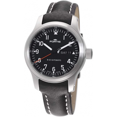 Fortis B-42 Pilot Professional Mens Black Dial Watch 645.10.11L
