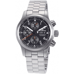 Fortis B-42 Pilot Professional Chronograph Steel Bracelet Watch 635.10.11.M