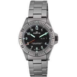 Fortis Cosmonaut Series Mens Steel Bracelet Watch 610.10.11M