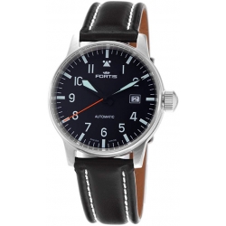 Fortis Flieger Series Mens Black Dial Swiss Automatic Watch 595.11.41L