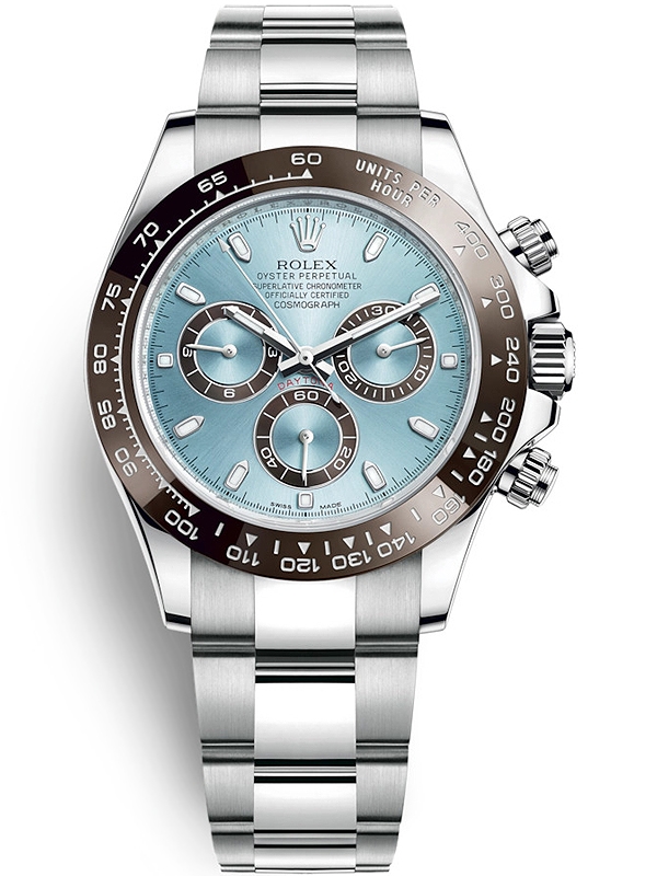 116506 Rolex Cosmograph Daytona Platinum Ice Blue Dial Watch