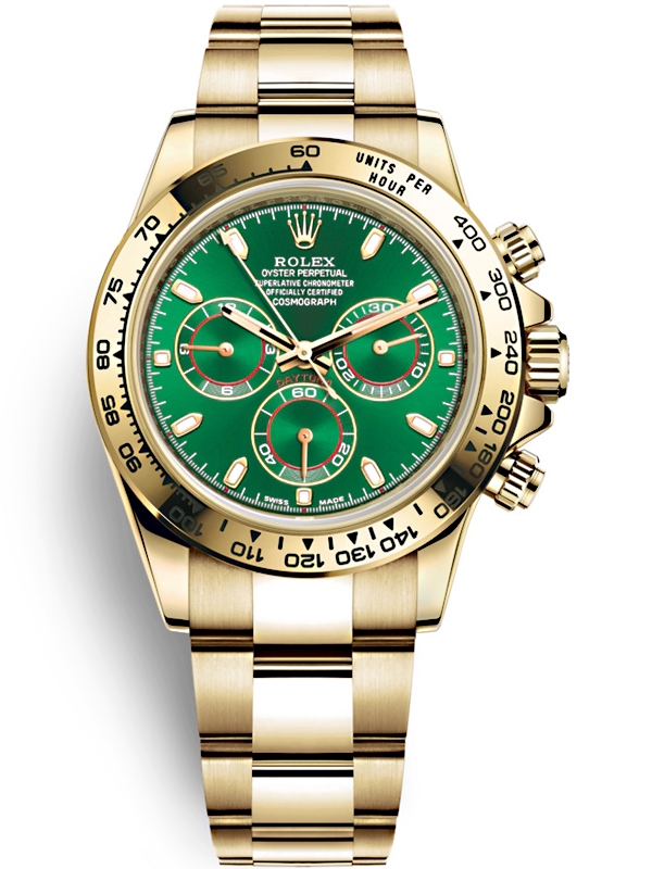 daytona gold green dial price