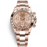 116505-0012 Rolex Oyster Cosmograph Daytona Everose Gold Diamond Pink Dial Watch