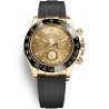 116518LN-0034 Rolex Oyster Cosmograph Daytona Yellow Gold Champagne Dial Rubber Watch