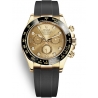 116518LN-0036 Rolex Oyster Cosmograph Daytona Yellow Gold Diamond Champagne Dial Rubber Watch