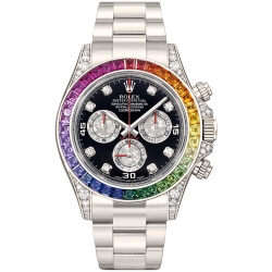 Rolex Cosmograph Daytona Rainbow 18K White Gold Watch 116599-RBOW