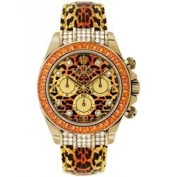 Rolex Cosmograph Daytona Leopard 18K Yellow Gold Watch 116598-SE