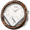 F721044000 Fendi Run Away Brown Elaphe Table Clock 60 mm Watch