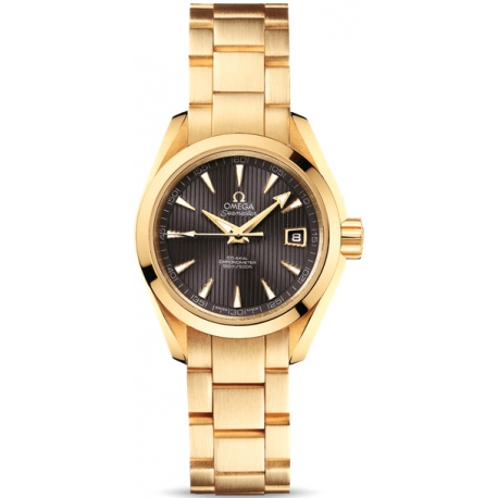 Omega Aqua Terra Womens Gold Bracelet Watch 231.50.30.20.06.002