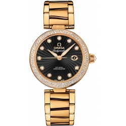 Omega De Ville Ladymatic Womens Gold Bracelet Watch 425.65.34.20.51.002