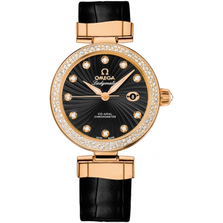 Omega De Ville Ladymatic Womens Gold Watch 425.68.34.20.51.002