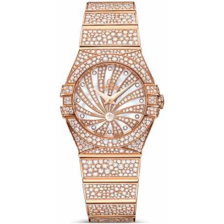 Omega Luxury Edition Rose Gold Diamond Watch 123.55.24.60.55.009