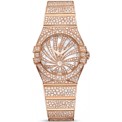 Omega Luxury Edition 24mm Rose Gold Diamond Watch 123.55.24.60.55.009