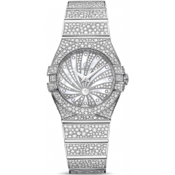 Omega Luxury Edition 24mm White Gold Diamond Watch 123.55.24.60.55.010