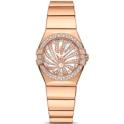 Omega Luxury Edition Gold Diamond Womens Watch 123.55.24.60.55.013