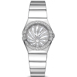 Omega Luxury Edition White Gold Diamond Womens Watch 123.55.24.60.55.014