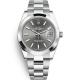 Rolex Datejust 41 Steel Dark Rhodium Dial Smooth Bezel Oyster Watch 126300