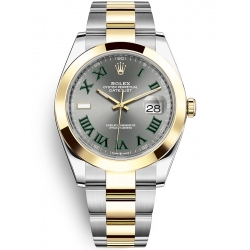 Rolex Datejust 41 Steel Yellow Gold Slate Dial Oyster Watch 126303