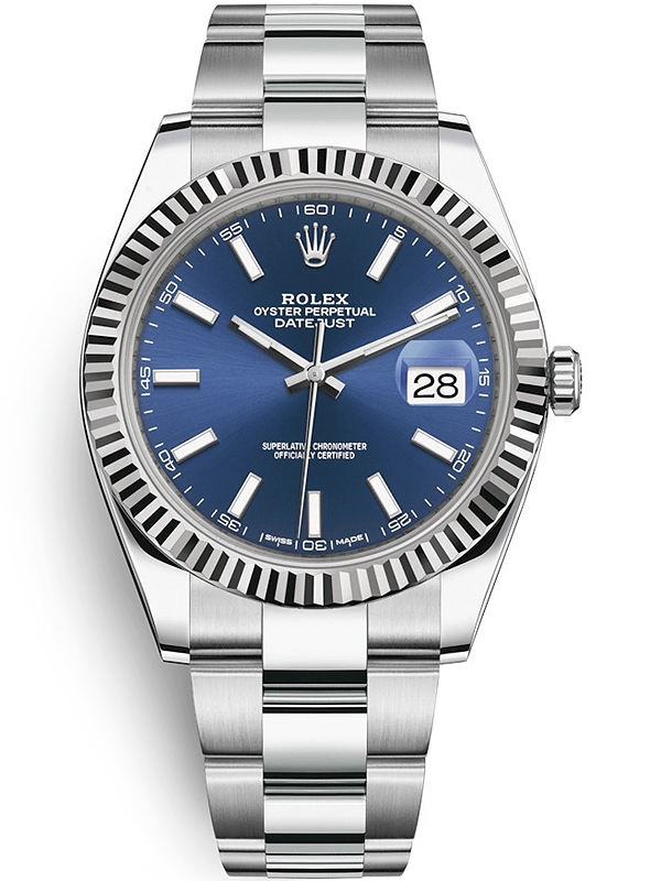 datejust 41 blue fluted