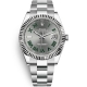 Rolex Datejust 41 Steel White Gold Slate Dial Fluted Bezel Oyster Watch 126334