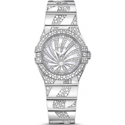 Omega Luxury Edition Womens White Gold Diamond Watch 123.55.27.60.55.012
