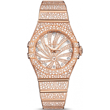 Omega Luxury Edition Womens All Diamond Watch 123.55.31.20.55.006