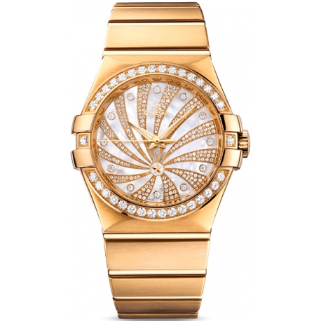 Omega Luxury Edition Gold Bracelet Watch 123.55.35.20.55.001