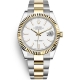 Rolex Datejust 41 Steel Yellow Gold White Dial Oyster Watch 126333