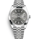 Rolex Datejust 41 Steel Dark Rhodium Dial Smooth Bezel Jubilee Watch 126300