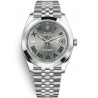 126300-0014 Rolex Datejust Steel Slate Dial Smooth Bezel Jubilee Watch 41mm