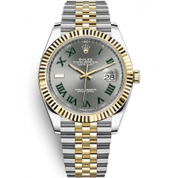Rolex Datejust 41 Steel Yellow Gold Slate Dial Jubilee Watch 126333
