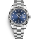 Rolex Datejust 41 Steel White Gold Diamond Blue Dial Oyster Watch 126334