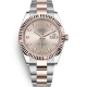 Rolex Datejust 41 Steel Everose Gold Diamond Sundust Dial Oyster Watch 126331