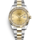 Rolex Datejust 41 Steel Yellow Gold Diamond Champagne Dial Oyster Watch 126333