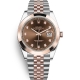 Rolex Datejust 41 Steel Everose Gold Diamond Chocolate Dial Jubilee Watch 126301