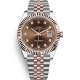 Rolex Datejust 41 Steel Everose Gold Diamond Chocolate Dial Jubilee Watch 126331