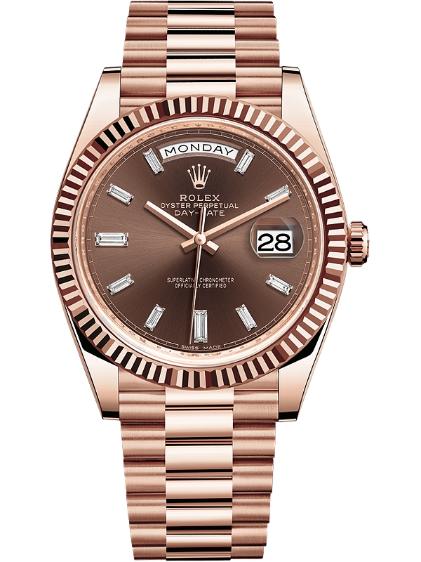 rolex day date chocolate face