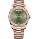 Rolex Day-Date 40 Everose Gold Diamond Bezel Olive Green Dial President Watch 228345RBR
