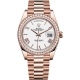 Rolex Day-Date 40 Everose Gold Diamond Bezel White Dial President Watch 228345RBR
