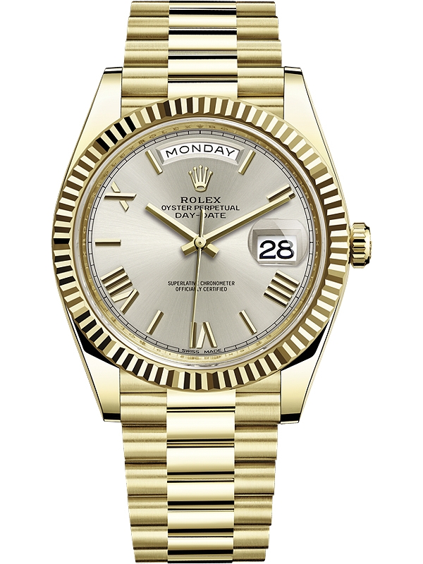 rolex day date gold and silver