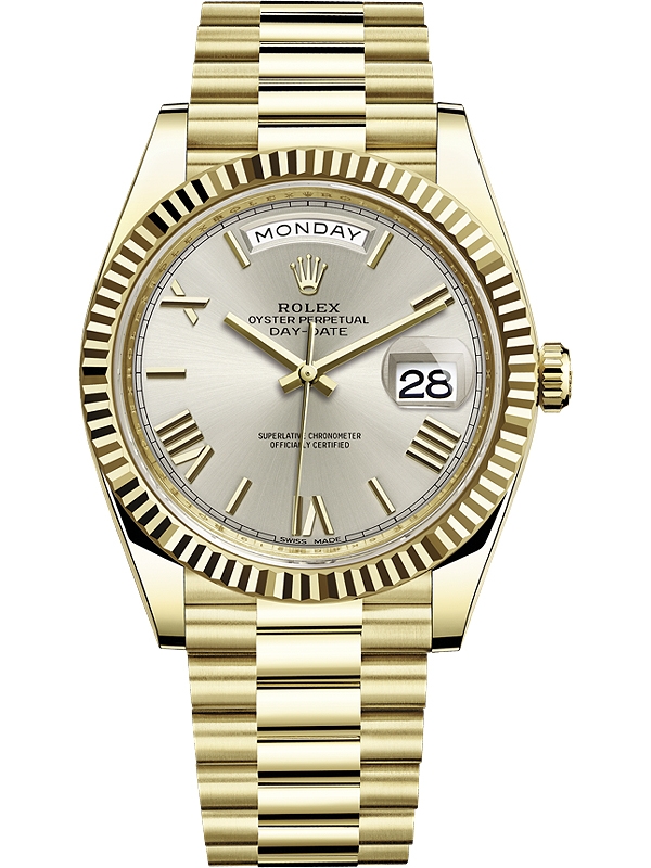 rolex day date gold roman numerals