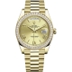 Rolex Day-Date 40 Yellow Gold Diamond Bezel Roman Champagne Dial President Watch 228348RBR