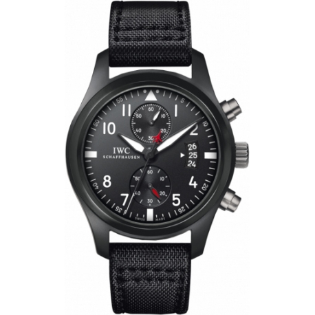 IWC Pilots Top Gun Mens Matte Ceramic Titanium Watch IW388001