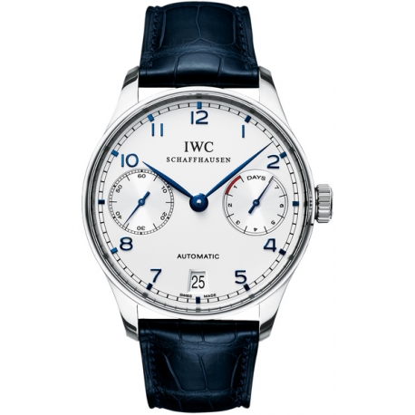 IWC Portuguese Automatic Mens Silver Dial Watch IW500107
